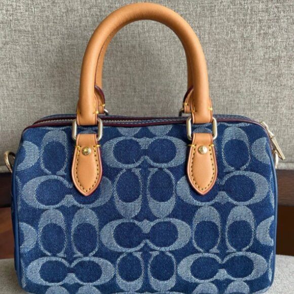 Coach MINI Rowan Signature Denim Purse NWT - Picture 2 of 6
